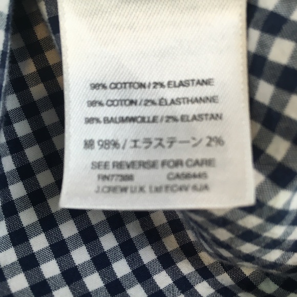 J Crew Shirt Mens XL Cotton Button Up Long Sleeve Black Gray Plaid - Picture 9 of 9